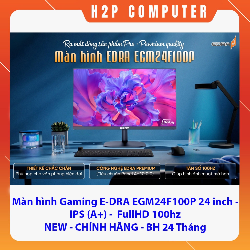 Màn hình Gaming E-DRA EGM24F100P 24 inch - IPS A+ -  FullHD 100hz - New - Chính Hãng - BH 24 Tháng