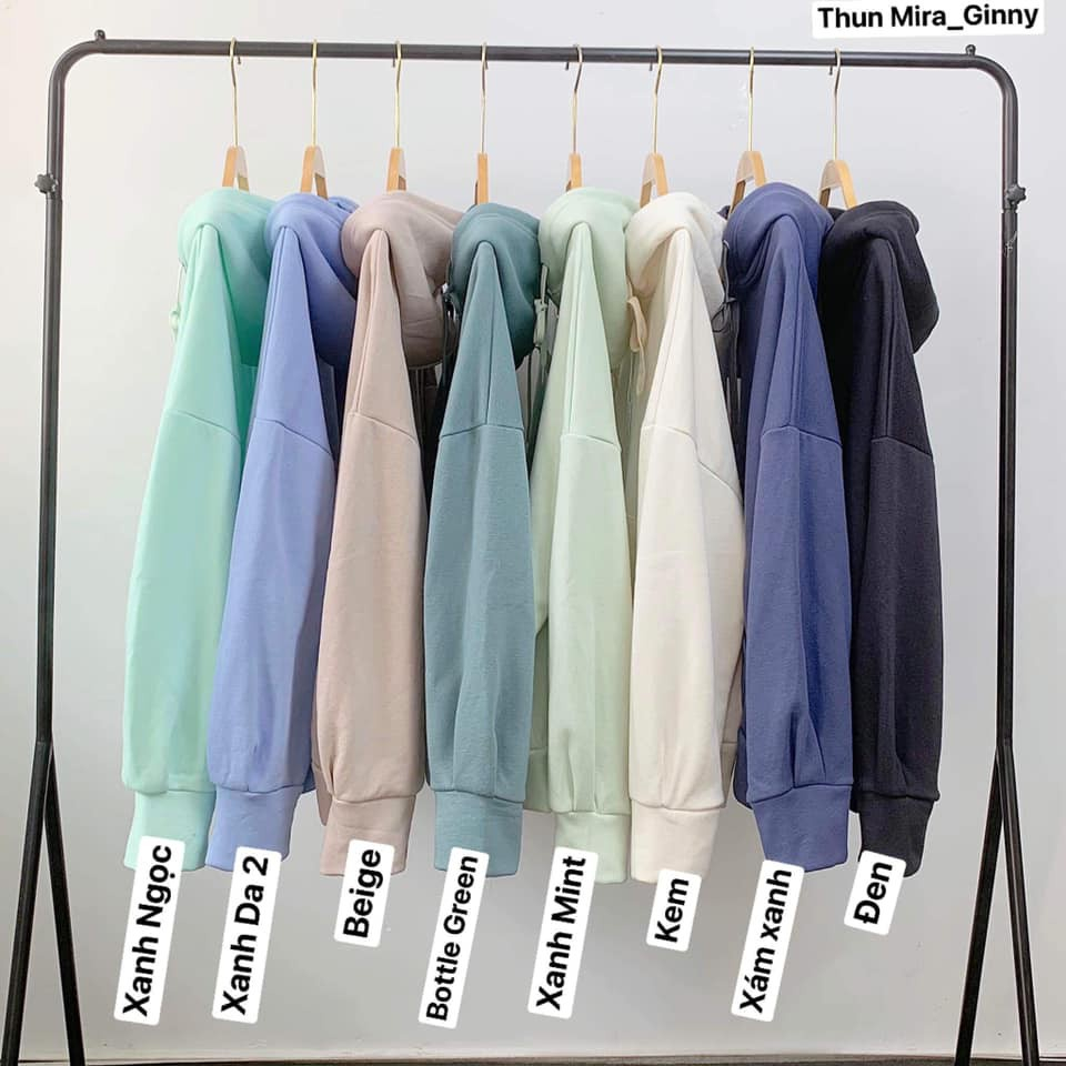 Áo Khoác Thun Nỉ Mira Nữ TL013 | Dày Dặn | Có Nón Form Rộng | Đơn Giản | Phong Cách Hàn Quốc | GinHouse Shop
