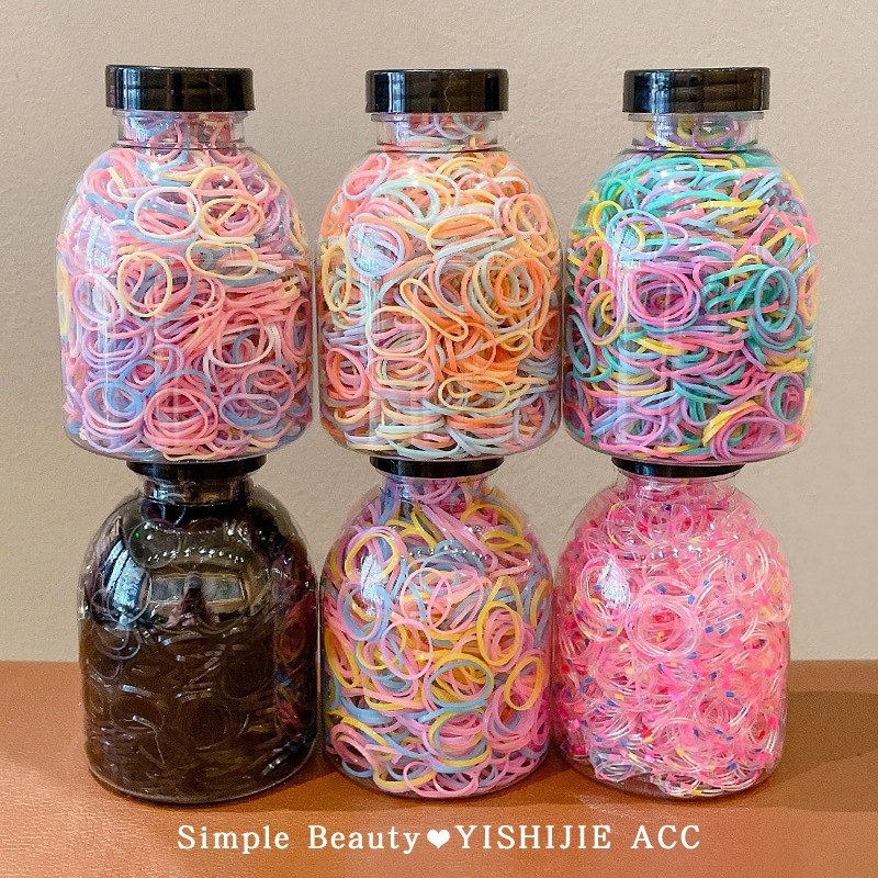 Dây nịt chun buộc tóc cho bé co giãn tốt không dây đau đầu cho bé 1 hộp 1000 chiếc dùng mãi không hết