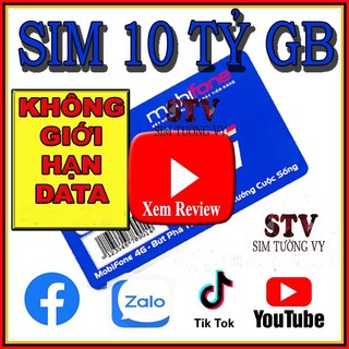 SIM 4G mobifone MXH100  Không Giới Hạn Dung Lượng Data Xem Phim Lướt Web Tẹt ga youtube, Tiktok, facbooke