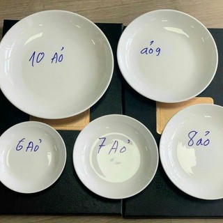 Đĩa ảo sâu sứ trắng 6inch 15cm,7inch 17.5cm,8inch 20cm