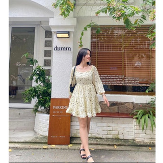 (Morningdudu) Đầm hoa nhí tay phồng- MIA DRESS