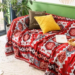 Thảm trải ghế thổ cẩm nhập khẩu hoạ tiết bắc âu trang trí phòng khách, Khăn trải bàn, thảm trải sàn đa năng