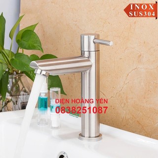 Vòi lavabo lạnh cao cap inox 304