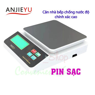 Cân điện CHỐNG NƯỚC, cân tiểu ly nhà bếp mặt inox (6kg/0.5g ,3kg/0.1g)_ANJIEYU