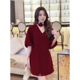 HAILEY DRESS - Đầm ngắn dáng chữ A tay bồng