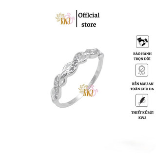 Nhẫn nữ bạc ta, nhẫn xoắn chéo Shop Bạc Xinh KWJ