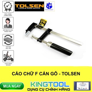 Cảo chữ f cán gỗ tolsen - hàng chính hãng
