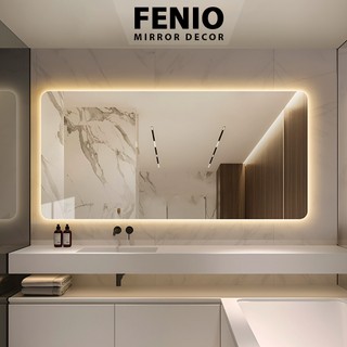 Gương đèn led treo tường nhà tắm Gương hình chữ nhật có led cảm ứng decor phòng toilet (LH)