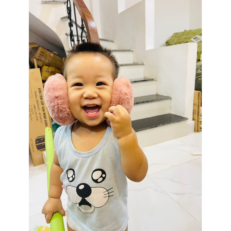 Bịt Tai Lót Lông , chụp tai lông, bịt tai bông giữ ấm cho bé, Giữ Ấm Mềm Mại Mùa Đông Cho Nam Nữ