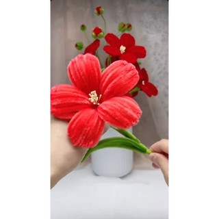 Hoa phù dung kẽm nhung decor, quà tặng siêu xinh
