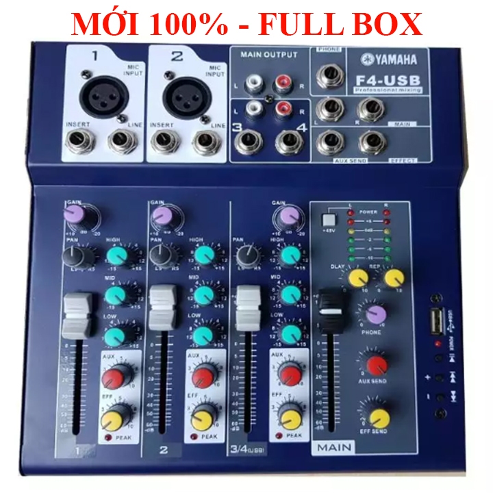 Mixer vang hay có Bluetooth Yamaha F4, F4-USB, PM4, BTES A-4, New Baxs M4, TKL KS-4, F-4A , XGHL, XG
