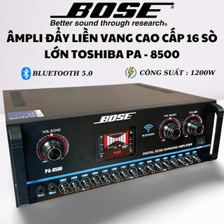Âmpli đẩy liền vang cao cấp 16 sò lớn toshiba pa - 8500 bluetooth 5.0 chuyên karaoke và nghe nhạc