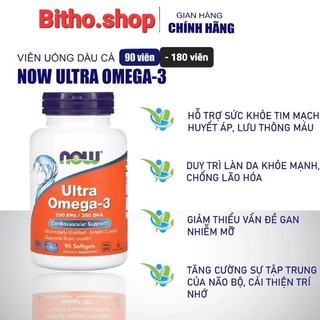 Viên bổ sung Omega-3 Now Ultra Omega-3 fish oil