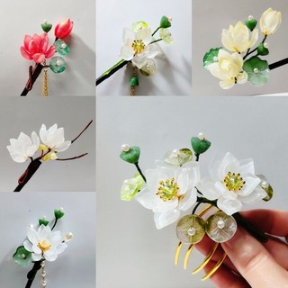 Trâm cài tóc hoa sen phong cách cổ trang SD1 - handmade by PudyPudy