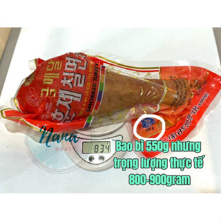 (HÀNG ĐẶT TRƯỚC,ko có sẵn,gửi kèm đá giữ lạnh) Đùi gà tây xông khói Hàn Quốc size cực to 800-900gram - ✈️ từ Hàn Quốc về