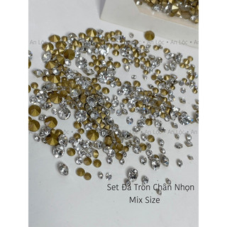 set đá trắng chân nhọn mix size