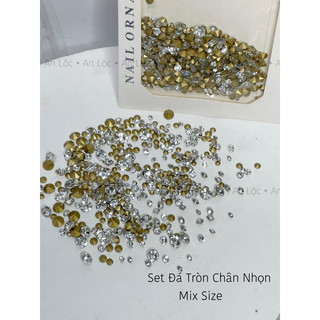 set đá trắng chân nhọn mix size