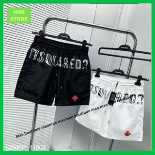 Quần Short Gió Nam Dsq2 In Chữ Ngang Quần Dập Logo Lá Đỏ Cạp Chun Dây Thắt Dành Cho Anh Em Boy Phố Đi Bộ Đi Tập Thể Dục