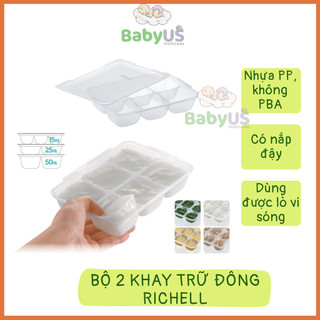 Bộ 2 khay trữ đông Richell bảo quản đồ ăn dặm cho bé [BabyUS]