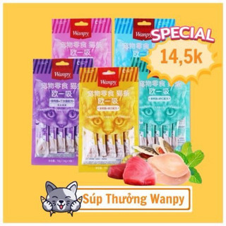 Súp thưởng wanpy gói 5 thanh 70g thức ăn pate cho mèo