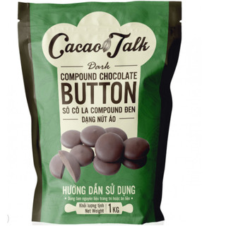 100G Nút Áo Sô Cô La  Nút Áo Compound Đen, Trắng Dạng Nút Áo Dễ Dùng Cacao Tal chia túi zip