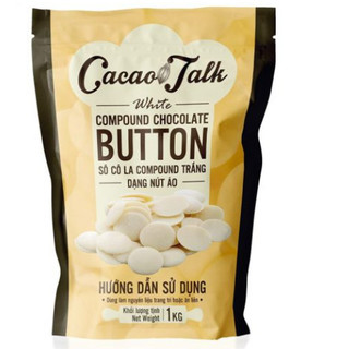 100G Nút Áo Sô Cô La  Nút Áo Compound Đen, Trắng Dạng Nút Áo Dễ Dùng Cacao Tal chia túi zip
