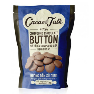 100G Nút Áo Sô Cô La  Nút Áo Compound Đen, Trắng Dạng Nút Áo Dễ Dùng Cacao Tal chia túi zip