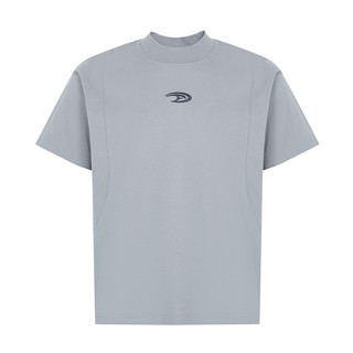 Áo thun nam nữ contrast color splicing logo grey/dark grey tee- chính hãng frsc