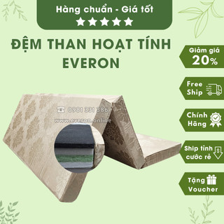 🎅Đệm Everon bông ép than hoạt tính cao cấp🎁kết hợp 2cm Foam than trợ lực kháng khuẩn