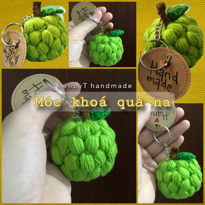 [Hàng có sẵn] Móc khoá quả na siêu cute