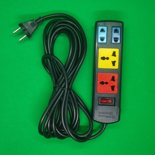 Ổ cắm kéo dài loại 2 ổ cắm đa năng + 2 ổ cắm 2 chấu + 1 công tắc , dây 2x0.85 sino 2s2skn3, 2s2skn5