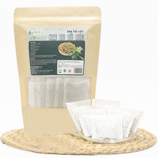 Trà Túi Lọc Hoa Đu Đủ, Thuố.c Dòi, Tía Tô, Xạ Đen 7 vị túi zip 90g (30gói x 3g) Dược Liệu Hồng Lan