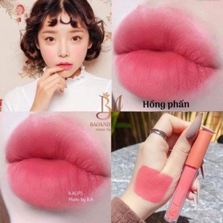 Xinh Lung Linh [Hồng Phấn ]Son Cao Cấp BA velvet Lips 2021 Màu Hồng Phấn