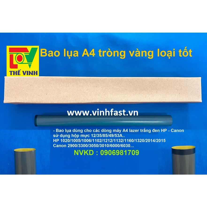 Bao lụa máy in A4 tròng vàng, các dòng máy sử dụng hộp mực 12/35/85/49/53A