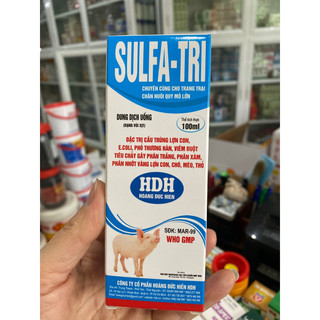 Sulfa-tri 100ml cầu trùng, e.coli, phó thương hàn, viê.m ruột tiêu chảy, phân trắng, phân xám,nhớt vàng trên gia súc