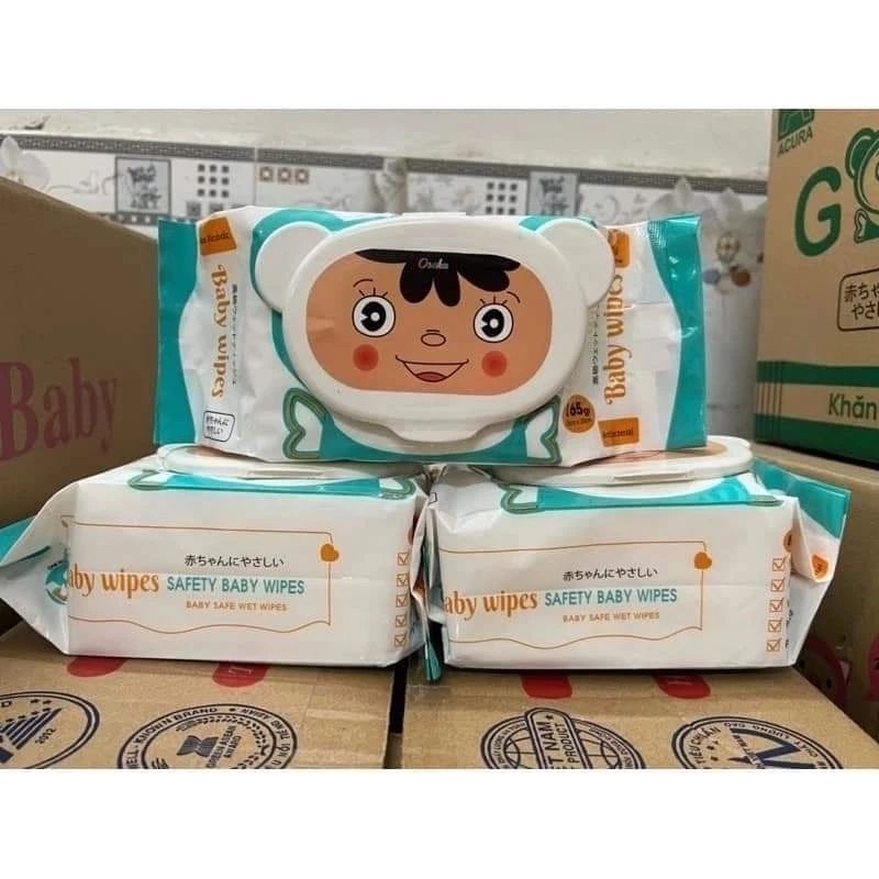 KHĂN ƯỚT KHÔNG MÙI BABY WIPES 125 TỜ (10 túi 95k)