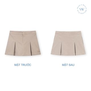  Chân váy khaki nữ xếp li dáng ngắn khoá kéo VW KHAKI MINI SKIRT