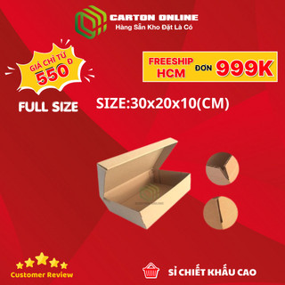 Combo 20 Thùng Carton 30X20X10- Hộp Đựng Giày Carton Giá Rẻ Được Sản Xuất Phù Hợp Để Luân Chuyển Sản Phẩm – Cartononline