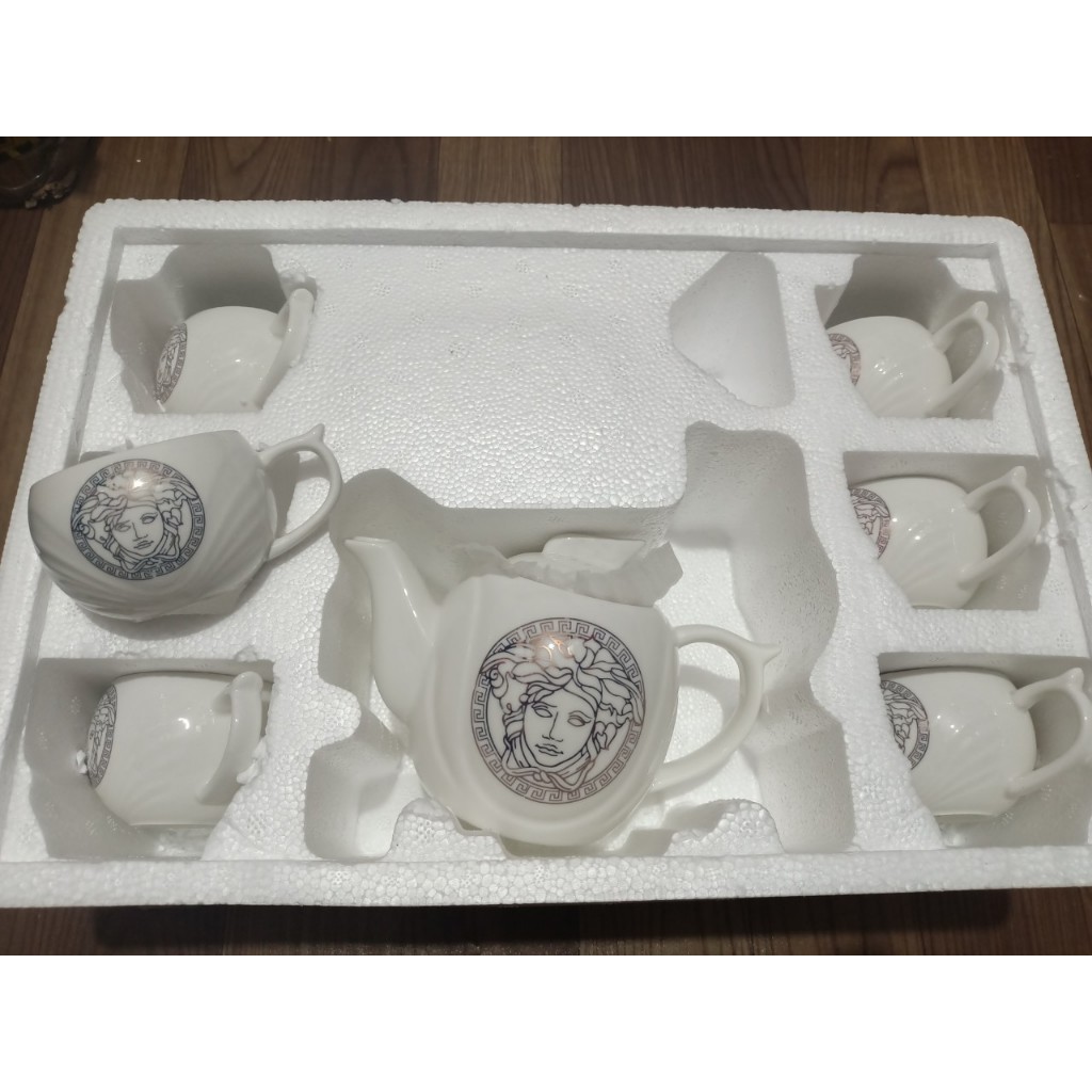 bình trà cốc kèm khay sứ cao cấp