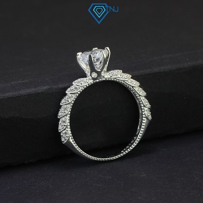 Nhẫn bạc nữ đính đá cao cấp thiết kế kiểu cách sang trọng phụ kiện trang sức khắc tên NN0429 - Trang Sức TNJ