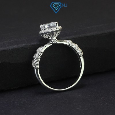 Nhẫn bạc nữ cao cấp đính đá phong cách sang trọng, nhẫn cầu hôn đẹp khắc tên miễn phí NN0431 - Trang Sức TNJ