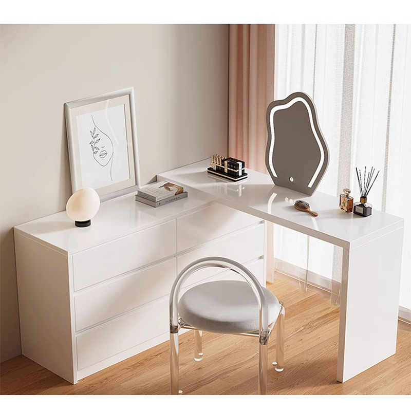 Bàn trang điểm đa năng 6 hộc tủ đồ xoay 90* decor phòng phong cách hiện đại thương hiệu Liliana - LP305