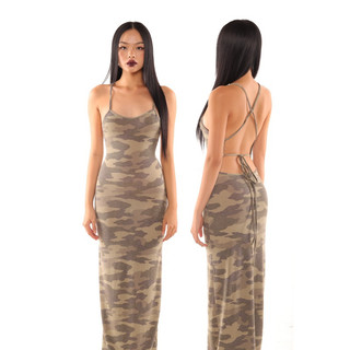 [XEM KỸ MÔ TẢ] CAMO DRESS Đầm hở lưng SIÊU MỎNG sexy