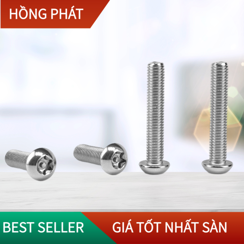 Set 10 Bu lông hoa thị  M10 Inox 304 / Vít chống trộm / Bu lông chống trộm /Torx Bolt Inox 304