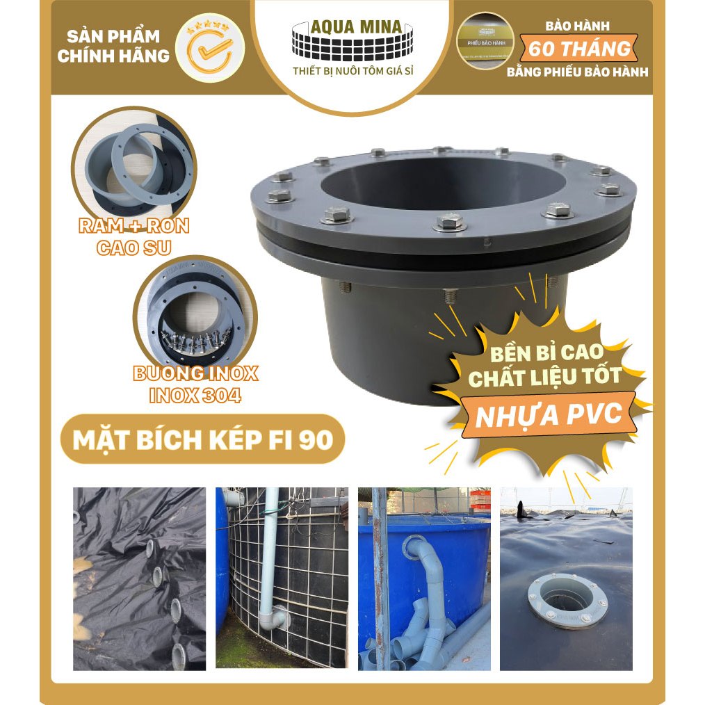 Mặt bích nhựa Fi 90mm