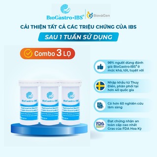 1 Liệu trình gồm 3 hộp men vi sinh BioGastro•IBS Thụy Điển dùng cho Đại Tràng co thắt/Táo bón/Tiêu chảy hộp 30 viên nang