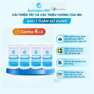 Combo 4 men vi sinh BioGastro • IBS Thụy Điển dùng cho Viêm Đại Tràng co thắt, Táo bón, Tiêu chảy hộp 30 viên nang