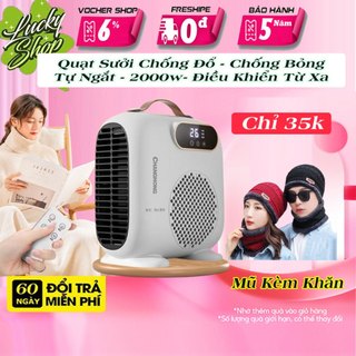 Đèn sưởi, Máy sưởi, Quạt sưởi mini 2000w có điều khiển từ xa, máy sưởi cao cấp, đèn sưởi ấm công nghệ mới