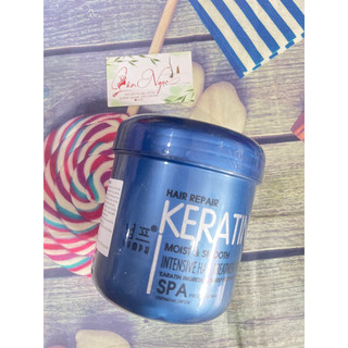 Hấp dầu ủ tóc keratin lecrea xanh 1000ml phục hồi giữ màu